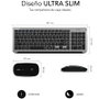 Subblim Combo Dual Prestige Extendido Gris/Negro con Teclado y Ratón Inalámbrico Bluetooth/2.4G